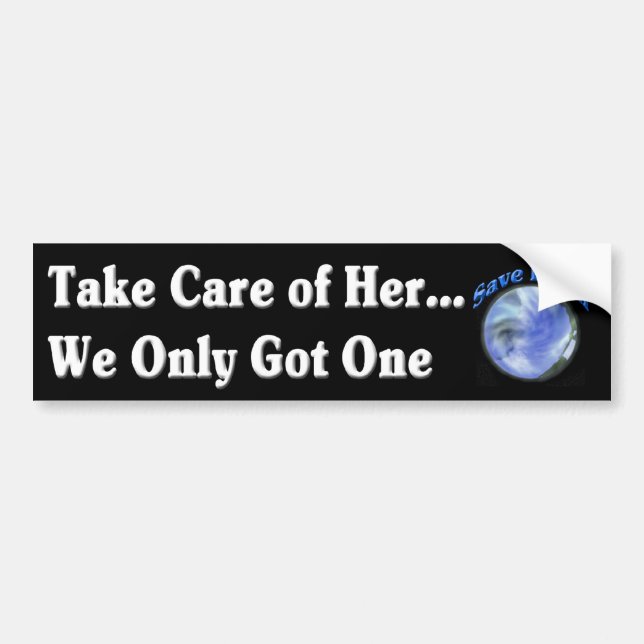 Save Earth Bumper Sticker (Front)