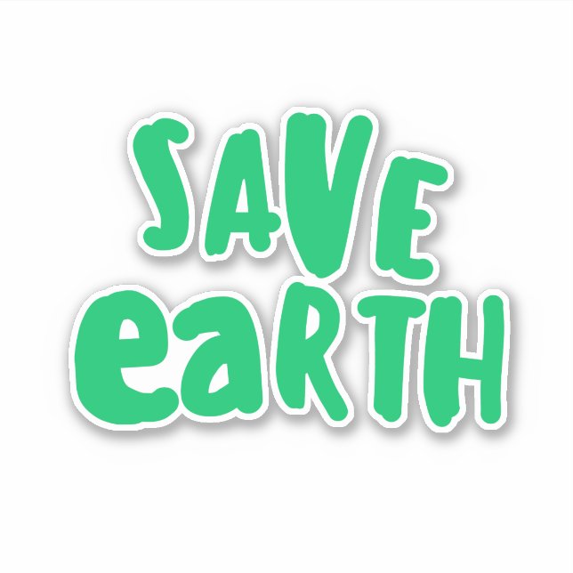 Save Earth day Typography, Eco Environmental  (Front)