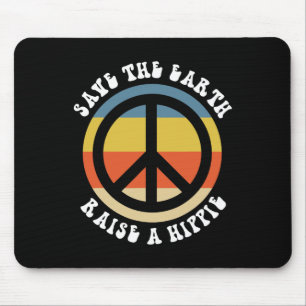 Save Earth Raise A Hippie 50th Anniversary Earth D Mouse Mat