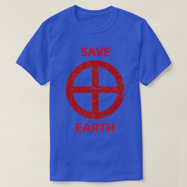 Save Earth Symbol T-Shirt (Design Front)