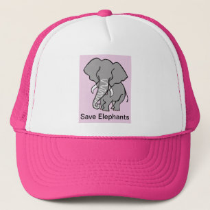 Save ELEPHANTS-Endangered species- Africa Trucker Hat