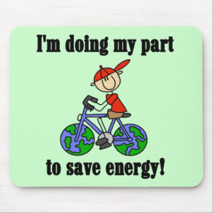 Save Energy Environmental Tshirts and Gifts Mouse Mat