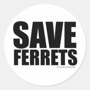 Save Ferrets! Classic Round Sticker