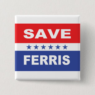 Save Ferris Election Flag badge