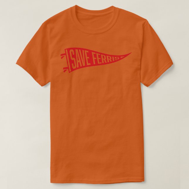 Save Ferris Pennant Red T-Shirt (Design Front)