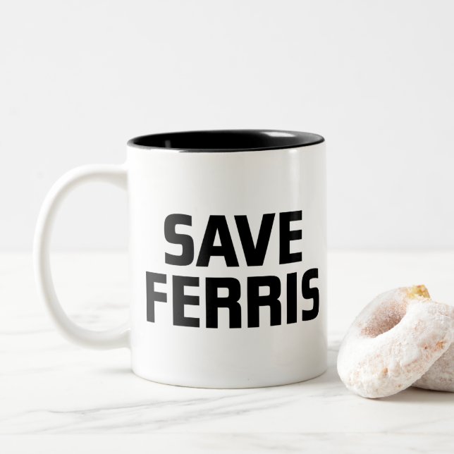 Save Ferris Two-Tone Coffee Mug (With Donut)