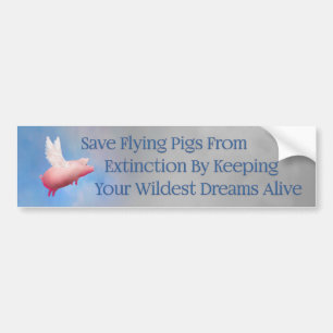 Save Flying Pigs Bumper Sticker