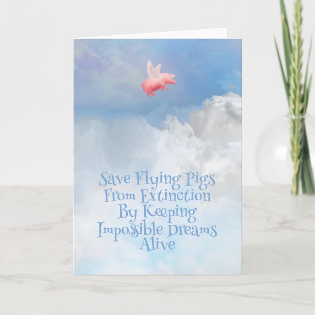 Save Flying Pigs Card (Front)