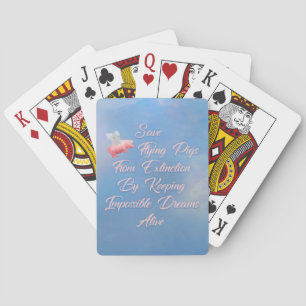Save Flying Pigs Playing Cards