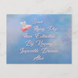 Save Flying Pigs Postcard