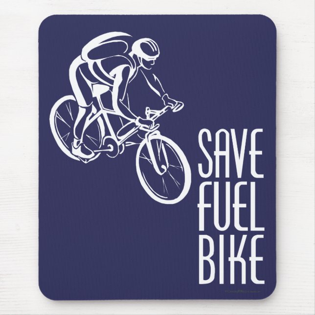 Save Fuel Biking Mouse Mat (Front)