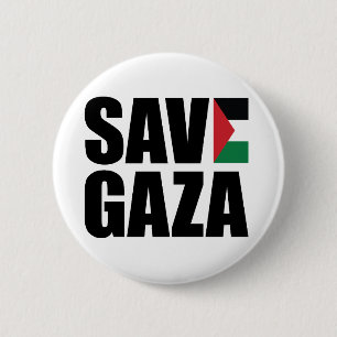 SAVE GAZA 6 CM ROUND BADGE