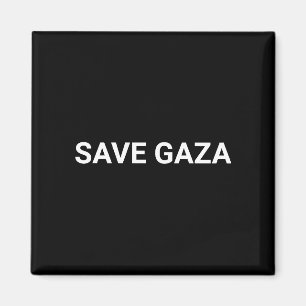 Save Gaza black white custom text minimalist Magnet