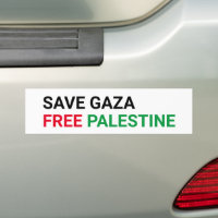 Save Gaza Free Palestine black red green white