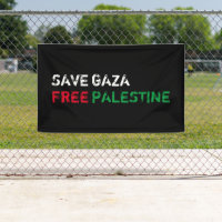 Save Gaza Free Palestine white red green black