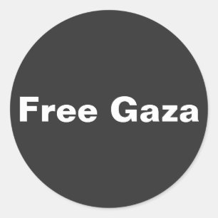 Save Gaza Simple Text Supporting Gaza Palestine Classic Round Sticker