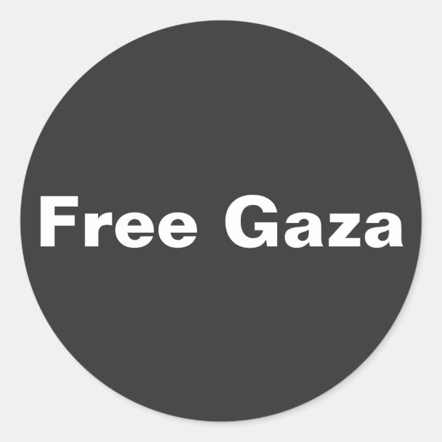 Save Gaza Simple Text Supporting Gaza Palestine Classic Round Sticker (Front)