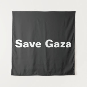 Save Gaza Simple Text Supporting Gaza Palestine Tapestry
