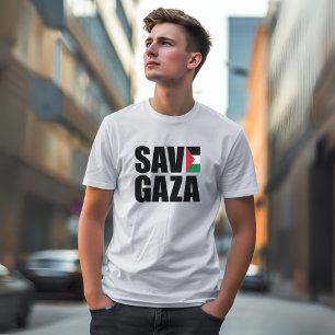SAVE GAZA white t-shirt for man