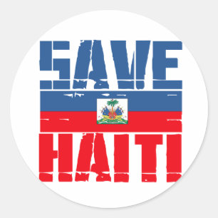SAVE HAITI CLASSIC ROUND STICKER