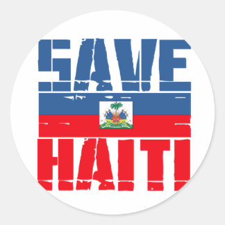 SAVE HAITI CLASSIC ROUND STICKER