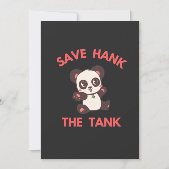 Save Hank The Tank Funny Holiday Card (Front)