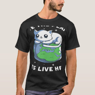 Save He Planet Cats Live Here Cat Save Environment T-Shirt