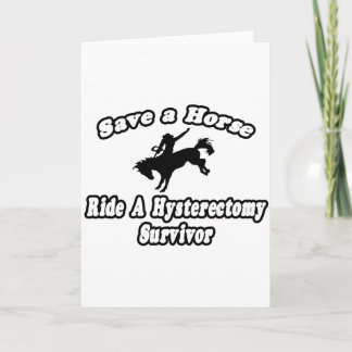 Save Horse, Ride Hysterectomy Survivor Card