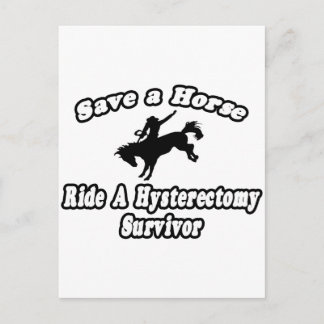 Save Horse, Ride Hysterectomy Survivor Postcard