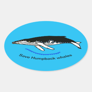 Save Humpback WHALES -Wildlife - Nature Oval Sticker