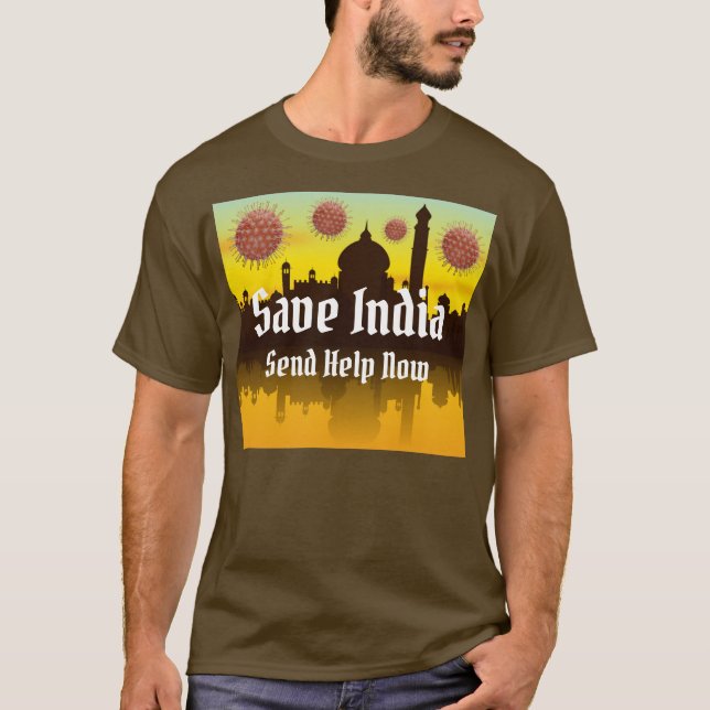 Save India From Covid-19 T-Shirt (Front)