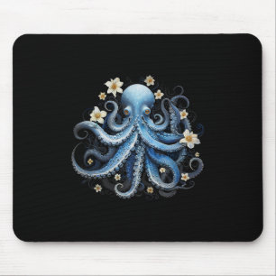 Save Kraken Blue Octopus Squid Sea Live Save Ocean Mouse Mat