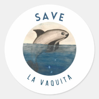 Save La Vaquita Classic Round Sticker