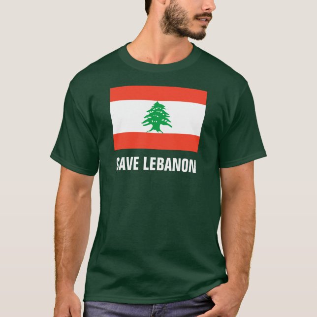 Save Lebanon Forest Green T-Shirt (Front)