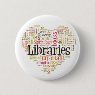Save Libraries 1 6 Cm Round Badge