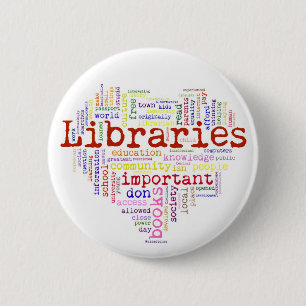 Save libraries 3 6 cm round badge