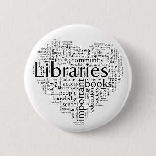 Save libraries 4 6 cm round badge