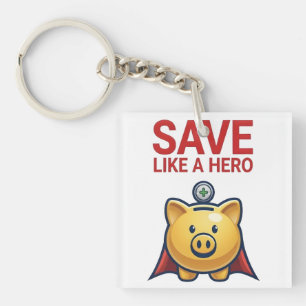 Save Like A Hero – Super Piggy Bank Key Ring