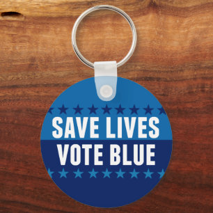 Save Lives Vote Blue 2026 Election Key Ring