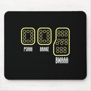 Save Manual Pedal Shift Diagram Car Racing Funny Q Mouse Mat