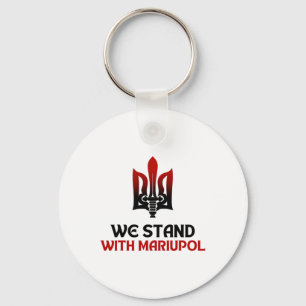Save Mariupol We Stand With Mariupol Ukraine Key Ring
