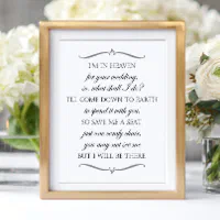 Save Me A Seat Elegant Wedding Memorial Chair Poster Zazzle