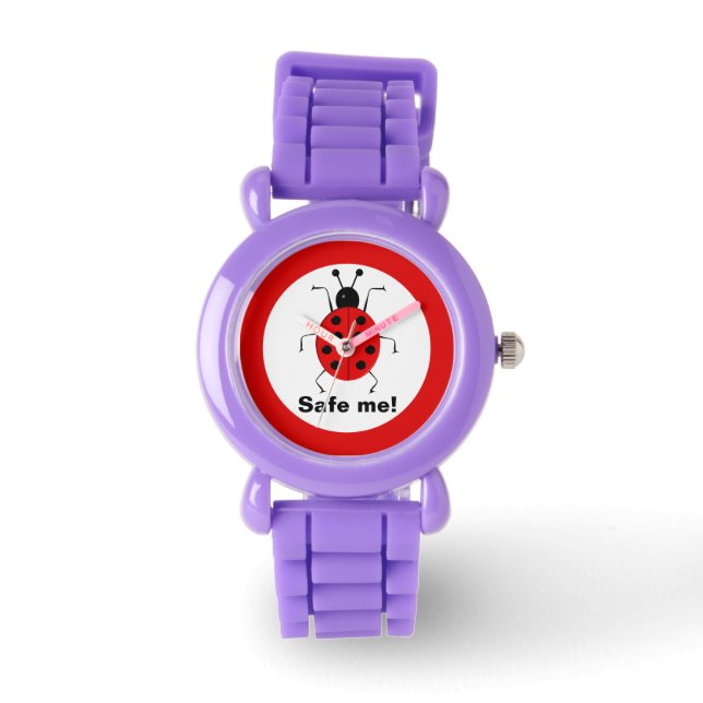 Save me! Cute colourful ladybugs,personalised  Watch (Front)