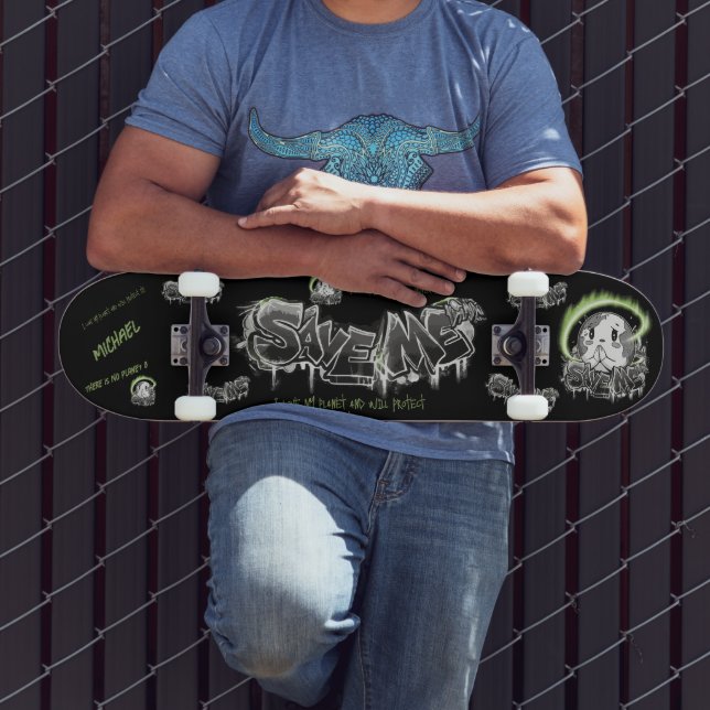 Save Me - Your Message Inspire Change! Skateboard (Outdoor 3)