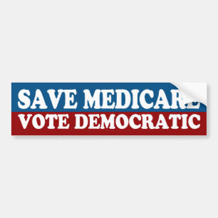 Save Medicare, Vote Democratic Bumper Sticker