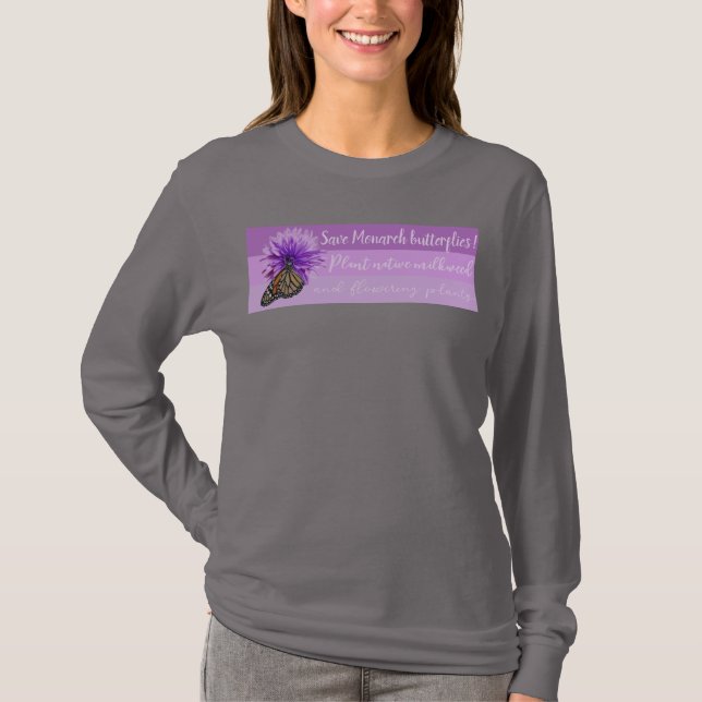 Save Monarch butterflies T-Shirt (Front)