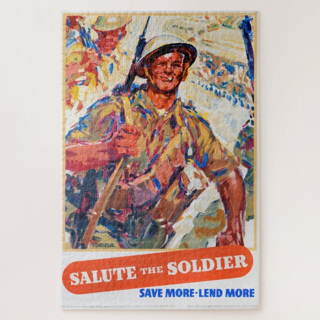 Save More, Reprint of British wartime poster. Jigsaw Puzzle (Vertical)