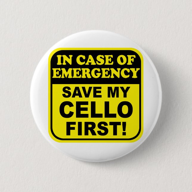 Save My Cello 6 Cm Round Badge (Front)