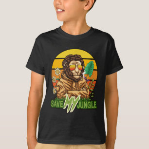 Save My Jungle - Lion Environmental Protection Nat T-Shirt
