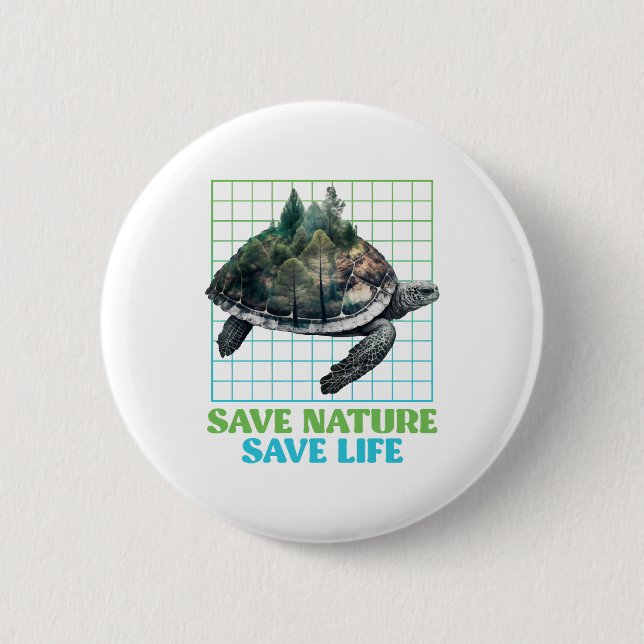Save Nature protected species Environment Copy Cop 6 Cm Round Badge (Front)